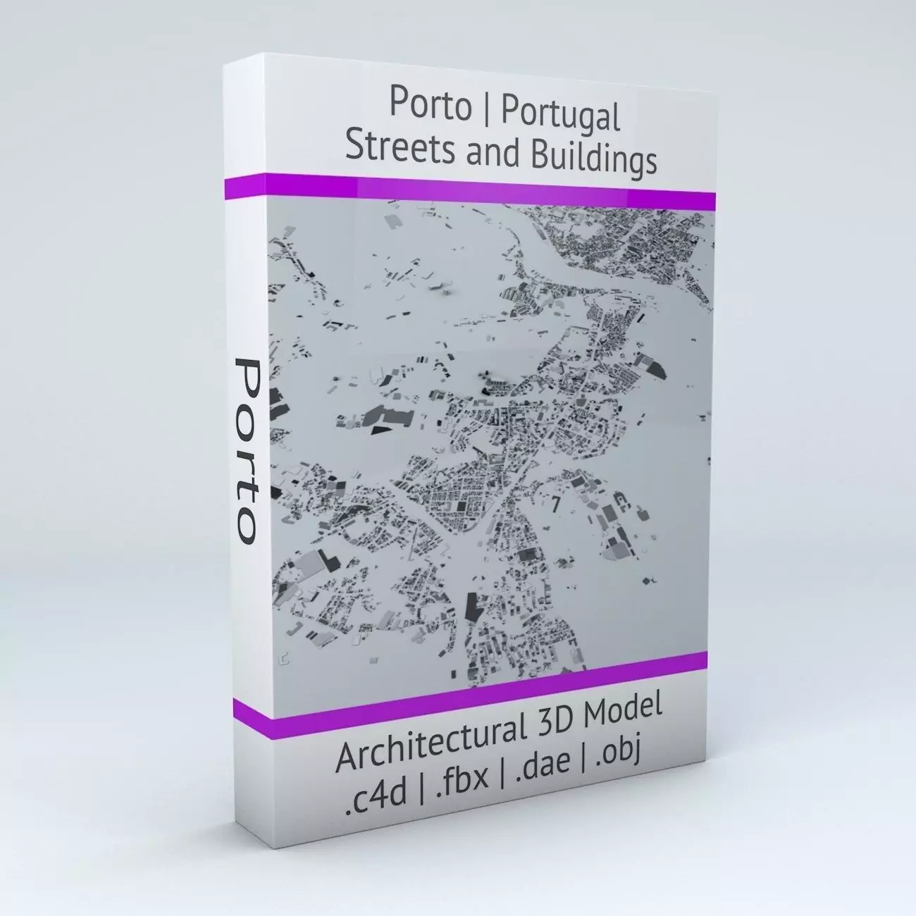 Porto Streets and Buildings 3D model_0