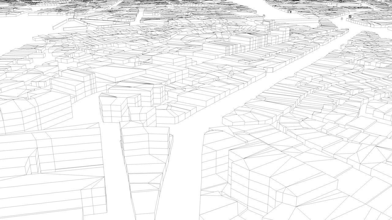 Porto Streets and Buildings 3D model_9