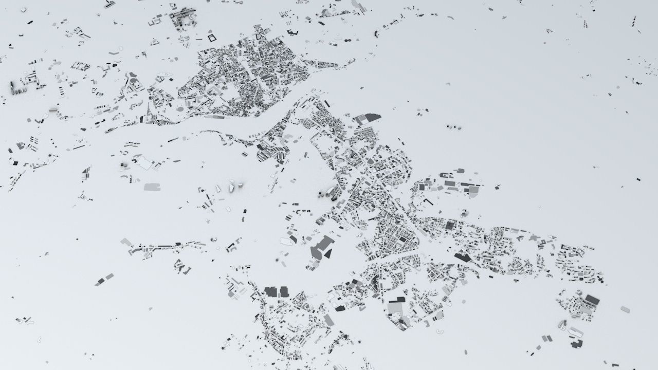 Porto Streets and Buildings 3D model_3