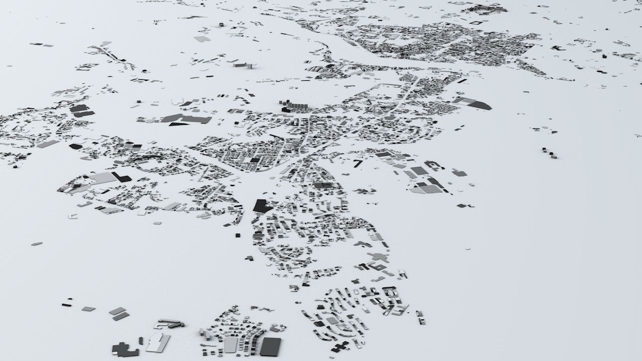 Porto Streets and Buildings 3D model_1