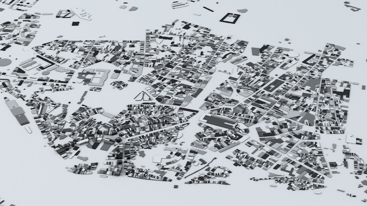 Porto Streets and Buildings 3D model_4