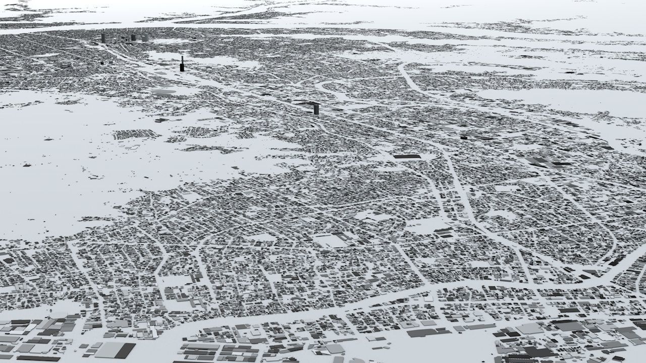 Shizuoka Streets and Buildings 3D model_4