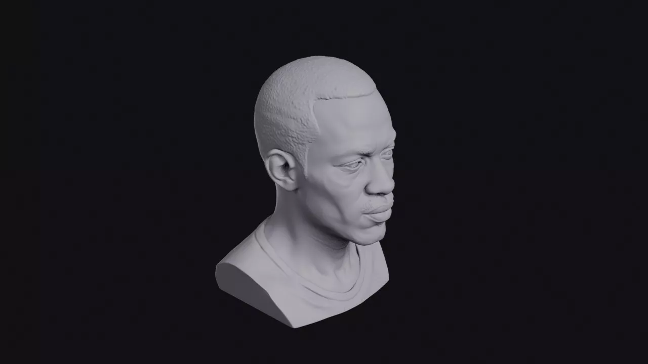 Young West African Man Bust 3D print model