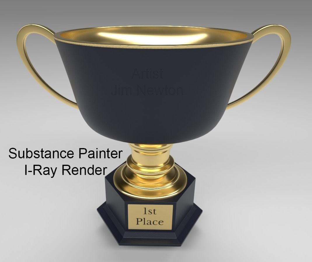 Trophy Generic 1st place v01 3D model_2
