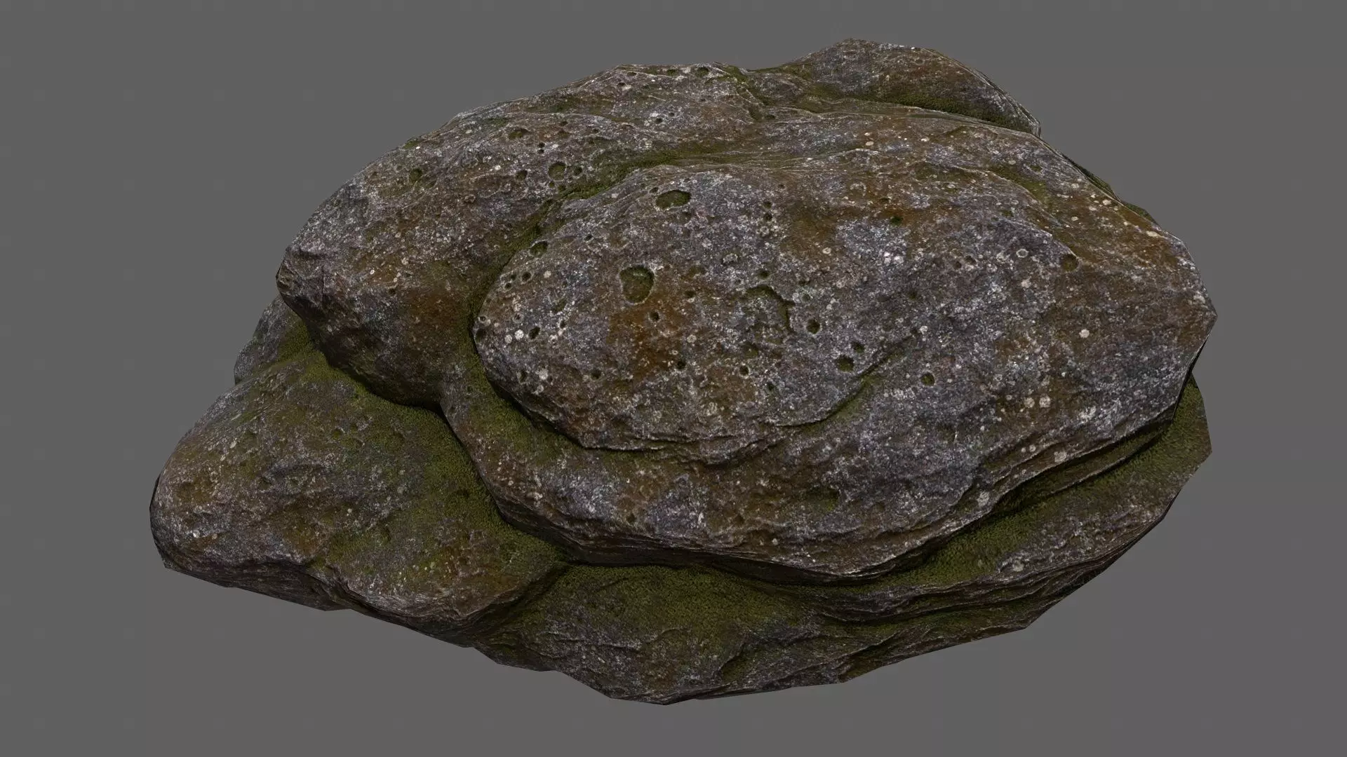 free rock Low-poly 3D model_0