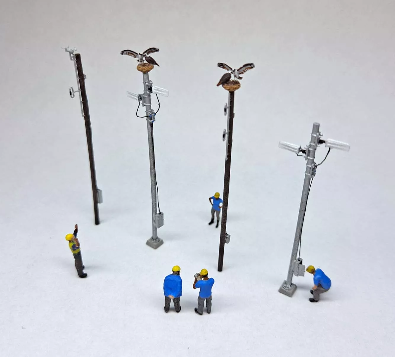 N Scale Track Side Antenna and Osprey Free 3D print model
