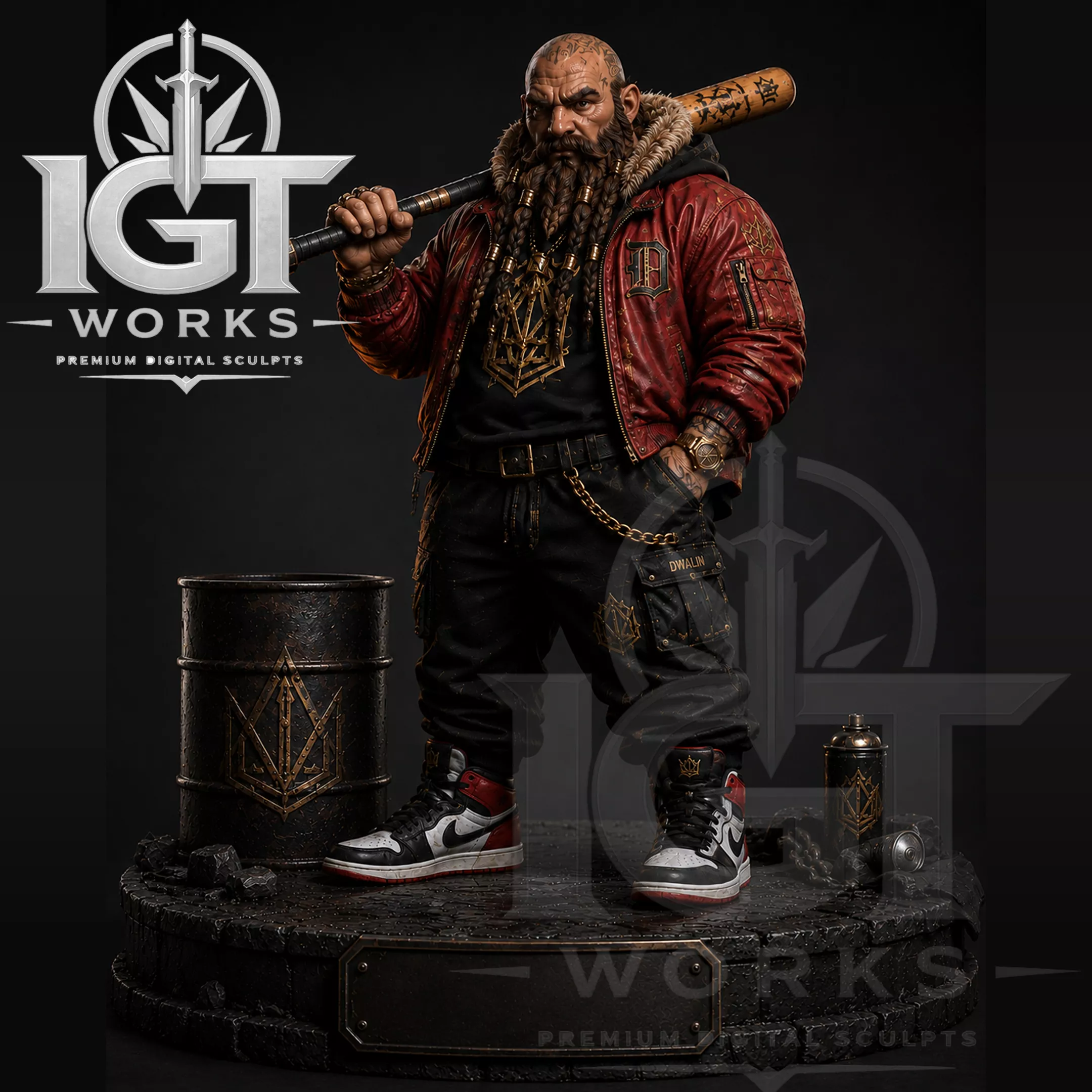 Dwarf Action Figure STL - Dwalin - Stone Syndicate 3D print model