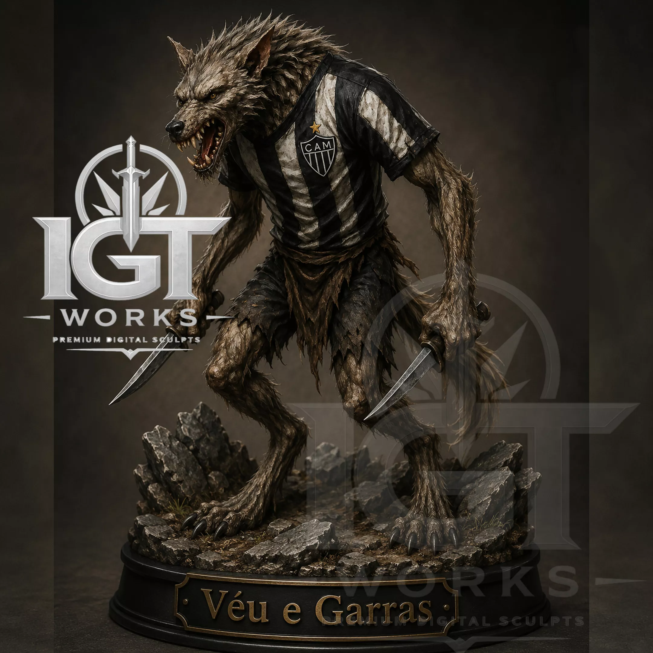 Werewolf Action Figure STL - Matty Buzzard - Veu e Garras 3D print model