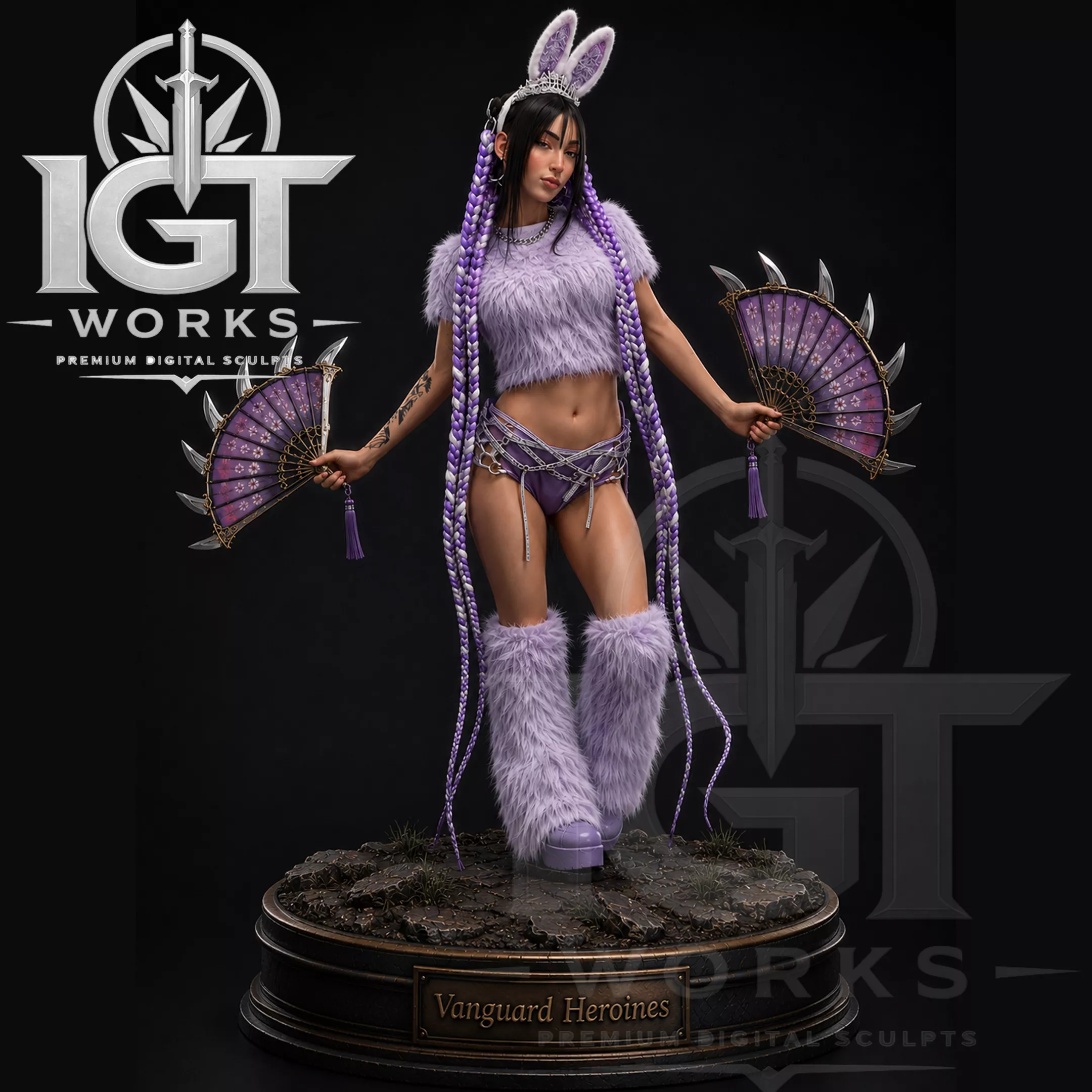 Bunny Girl Action Figure STL - Ayame - Vanguard Heroines 3D print model