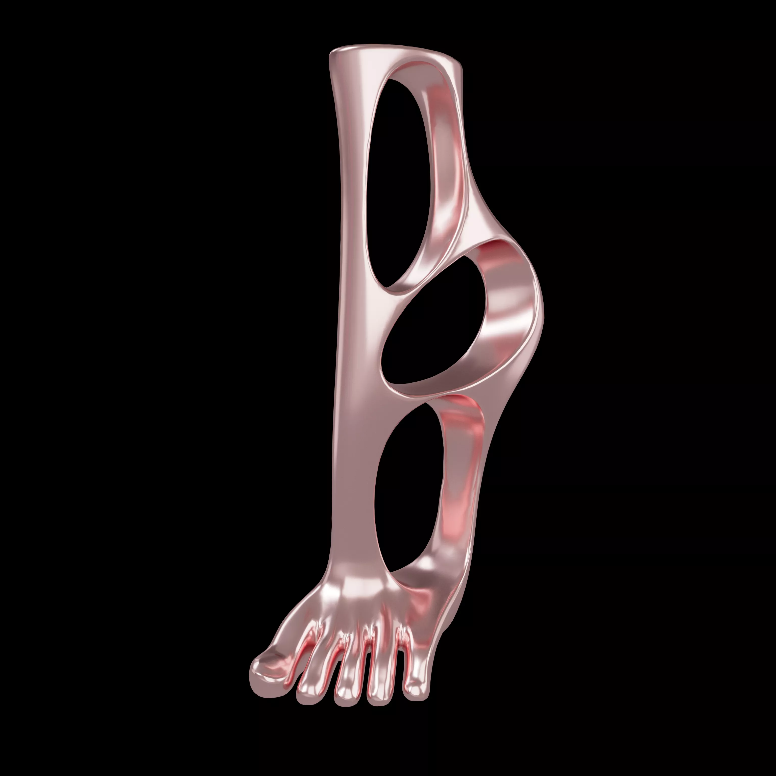 Abstract Feet Sculpture v1 004 Low-poly 3D model
