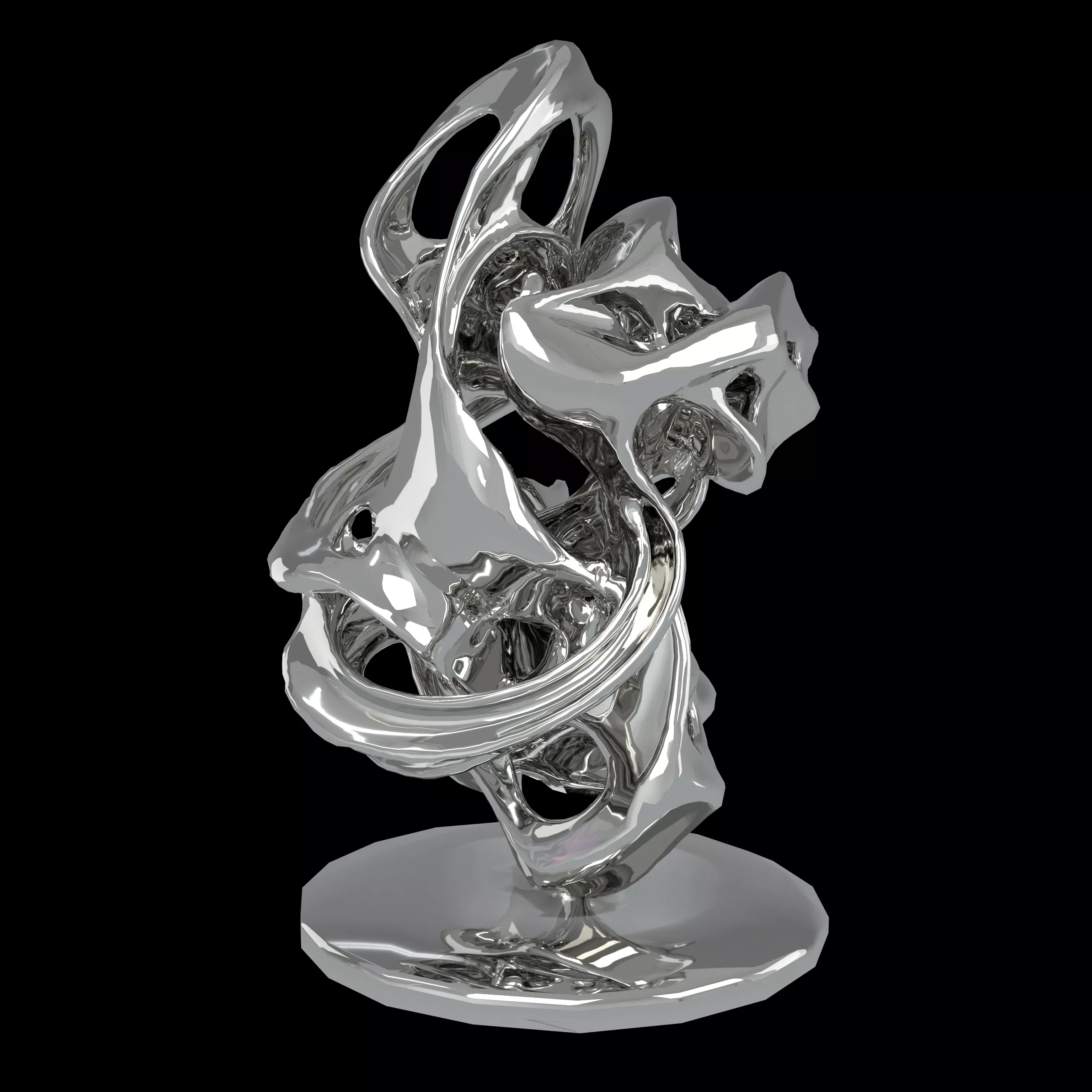 Abstract Shape Sculpture v2 003 Low-poly 3D model