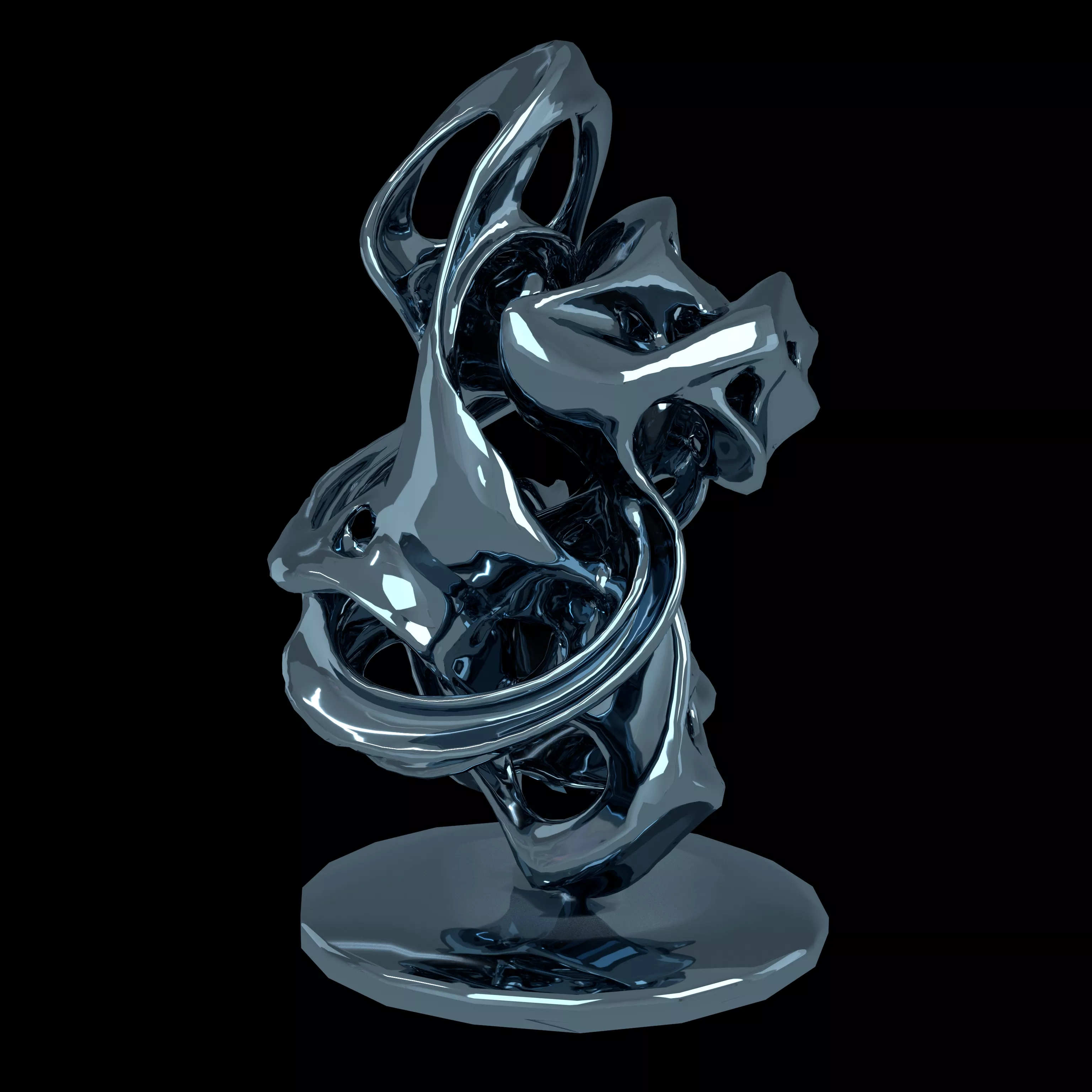 Abstract Shape Sculpture v2 007 Low-poly 3D model