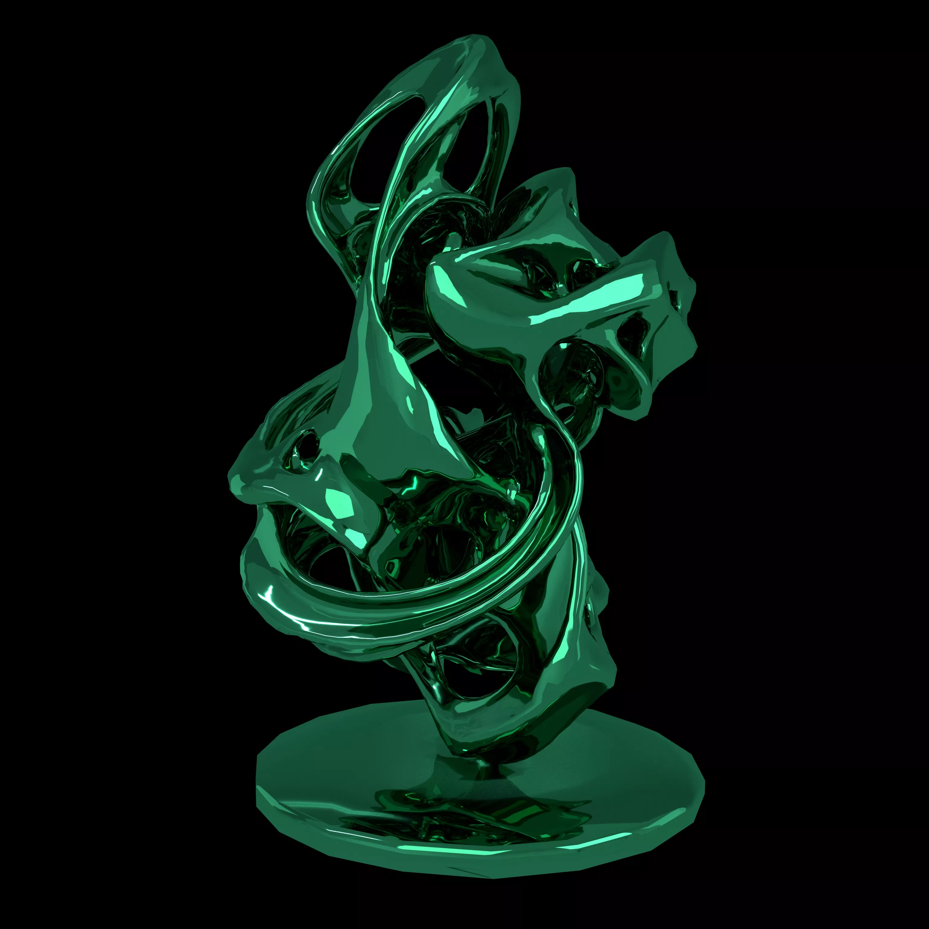 Abstract Shape Sculpture v2 008 Low-poly 3D model