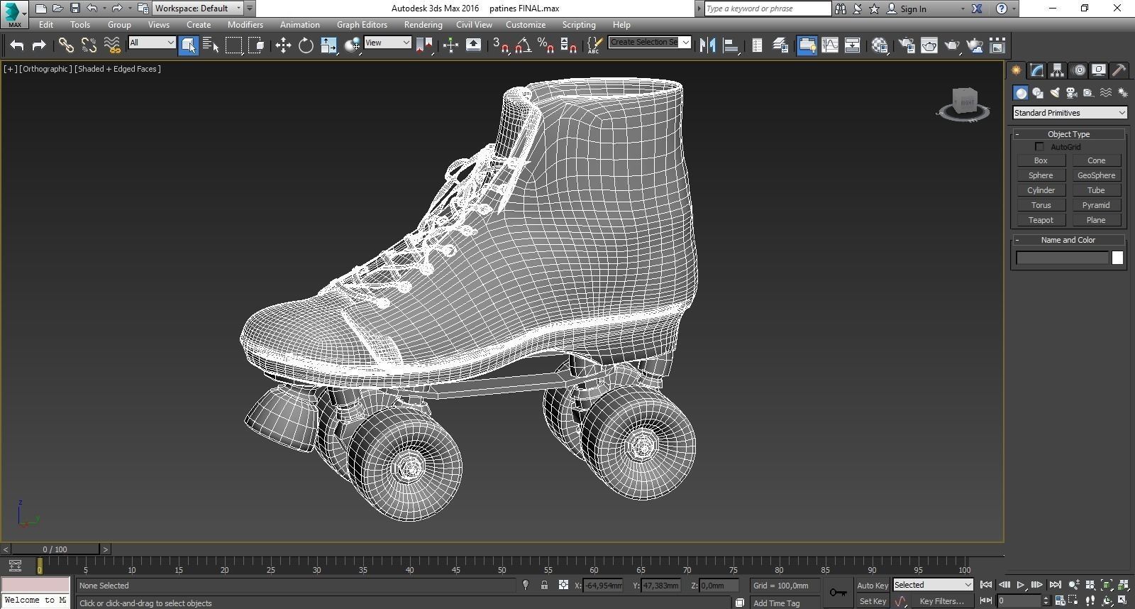 ROLLER SKATE 3D model_2
