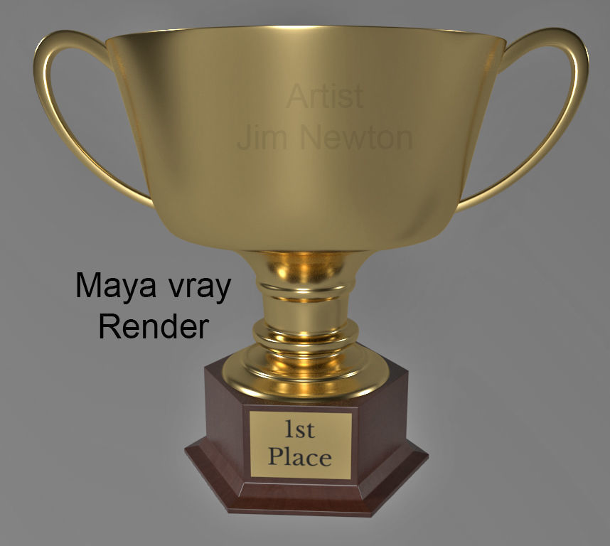 Trophy Generic 1st Place V02 3D model_1