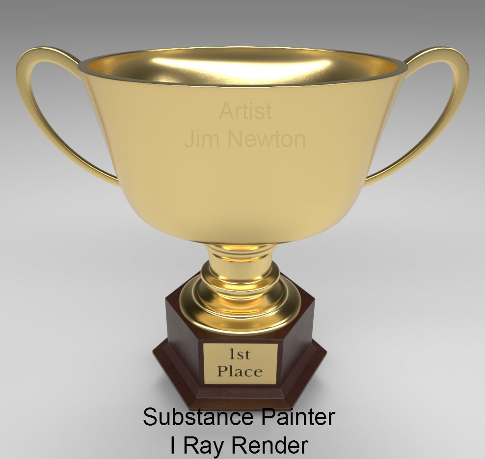 Trophy Generic 1st Place V02 3D model_2