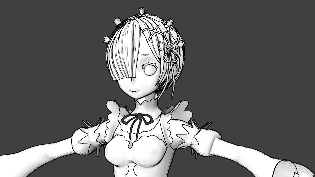 REM 3d from RE zero 3D model_10