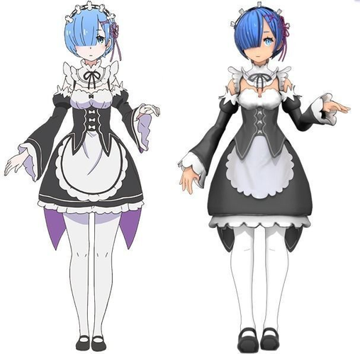 REM 3d from RE zero 3D model REM 3d from RE zero 3D model