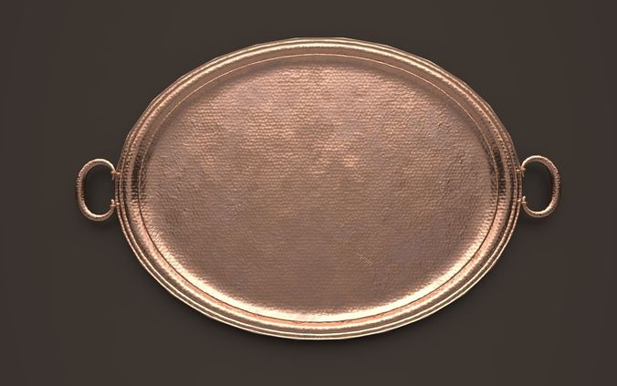 Copper Platter - PBR Low-poly 3D model