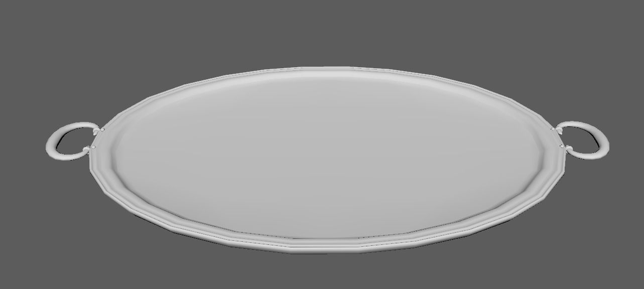 Copper Platter - PBR Low-poly 3D model_3