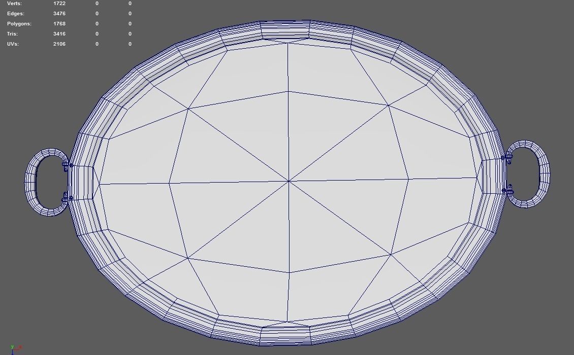 Copper Platter - PBR Low-poly 3D model_4