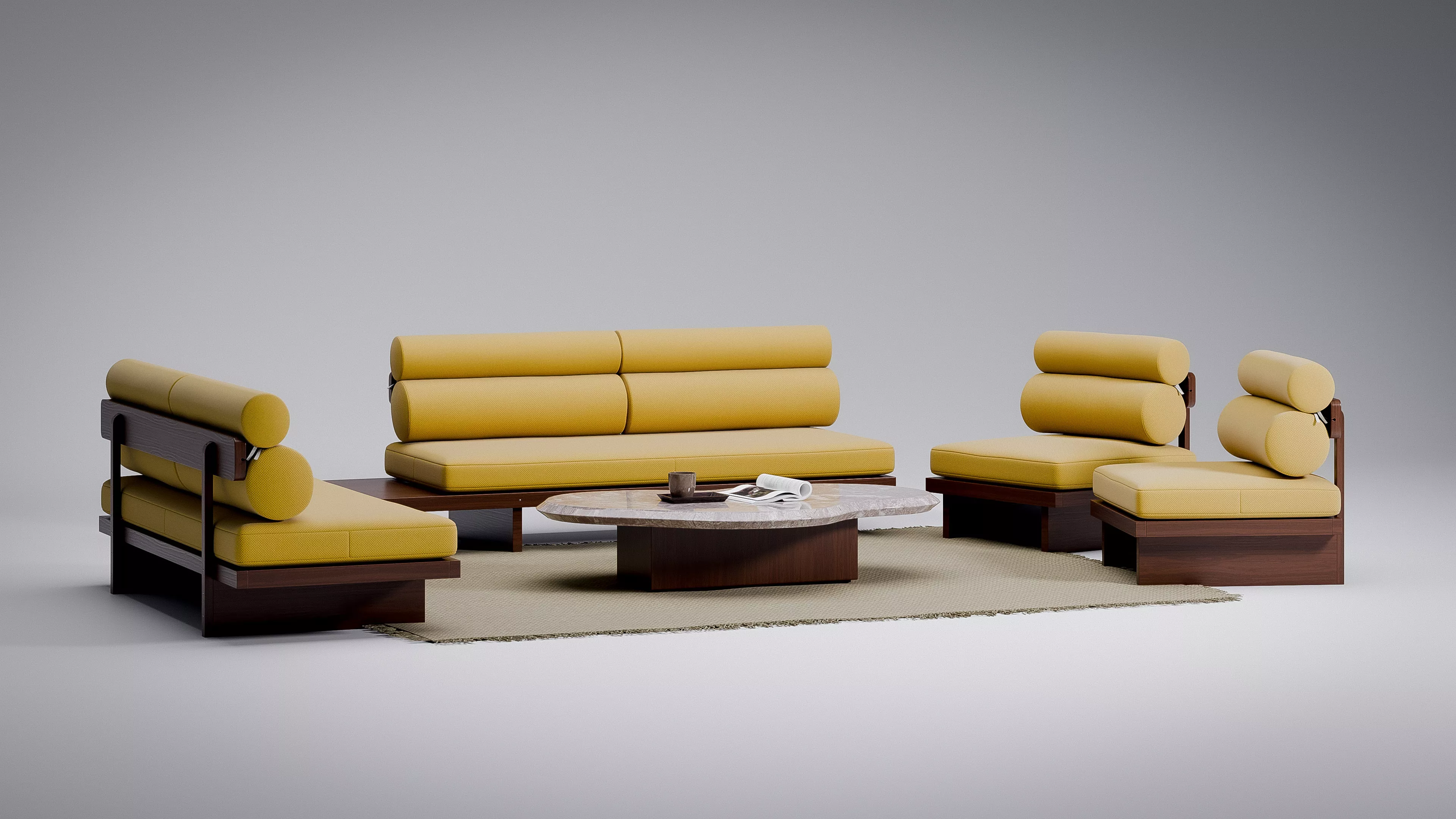 HITCHCOCK Iceland Sofa Set 3D model