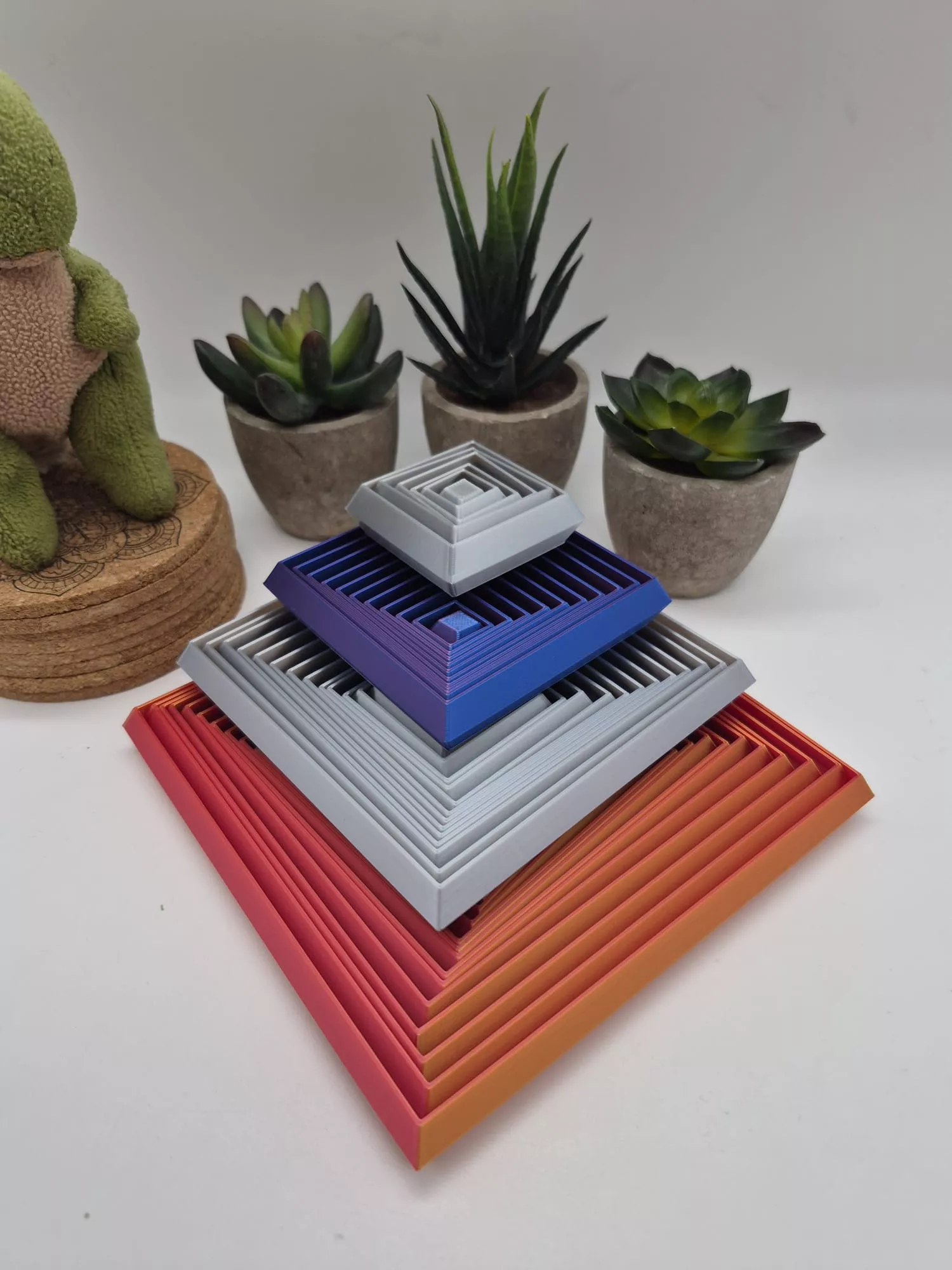Fractal Square Fidget Toy - 4 Sizes 3D print model