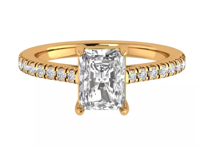 Radiant Engagement Ring 3D print model