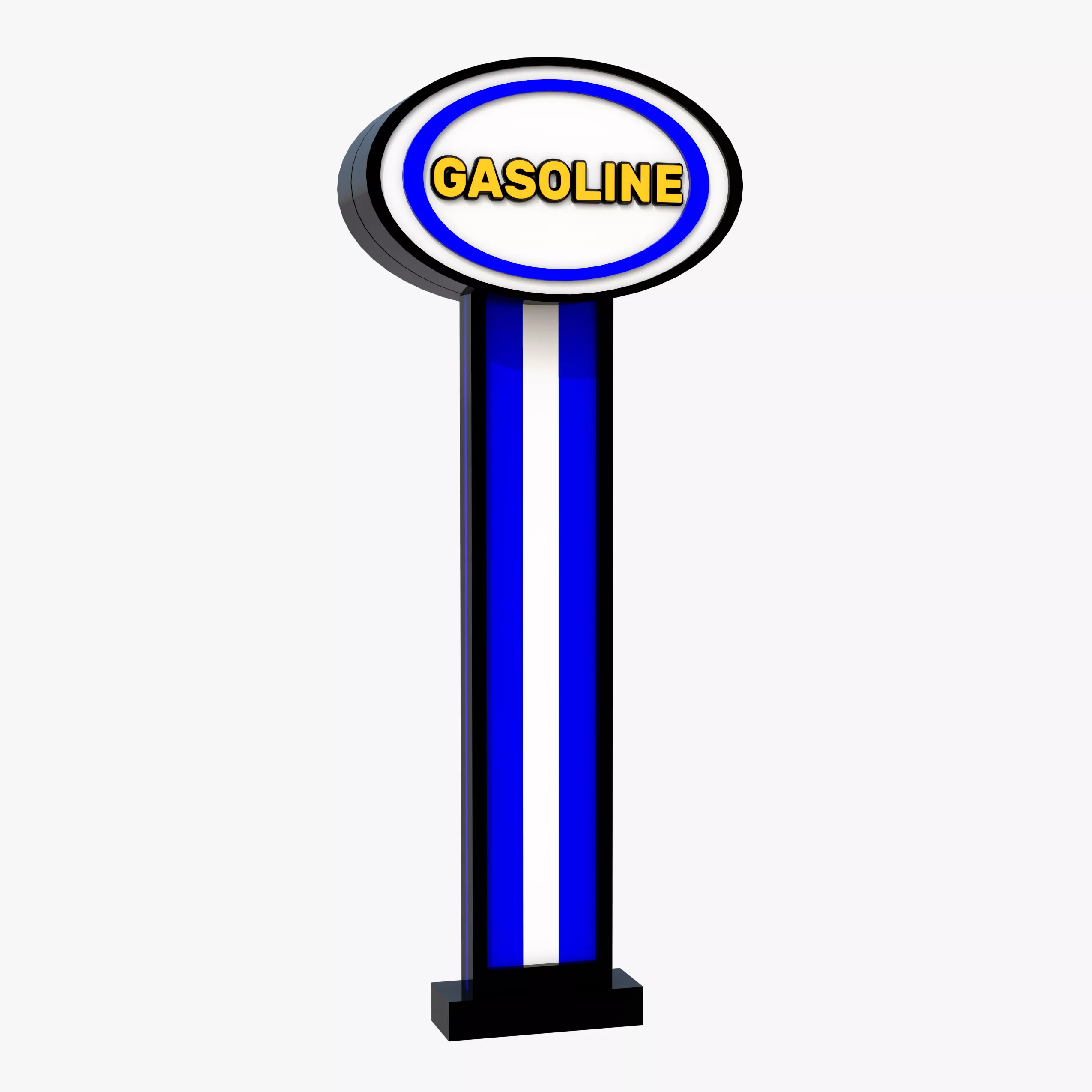 Gasoline Sign Free 3D model