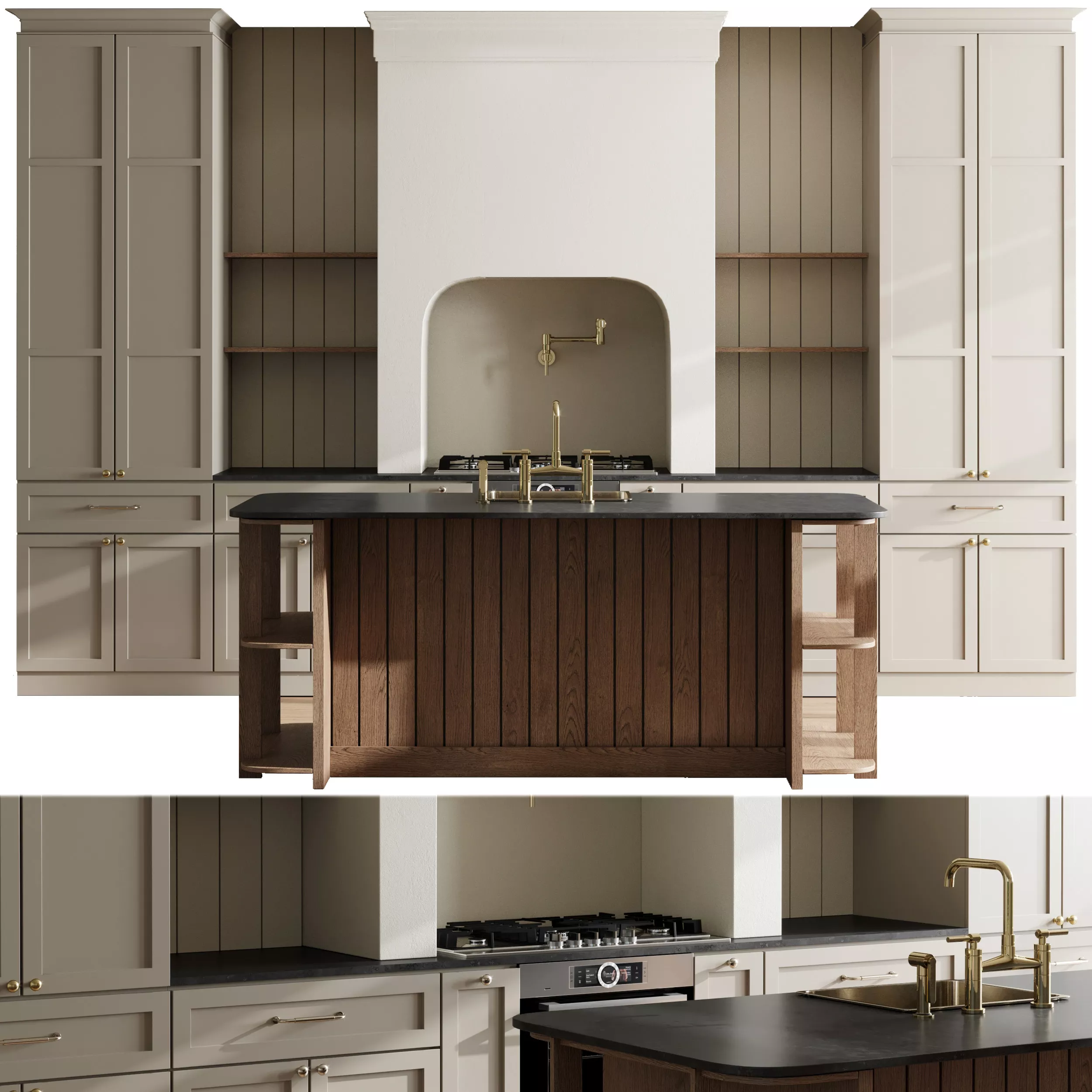Classic Kitchen Appliance Bosch Kitchen 225 Low-poly 3D model