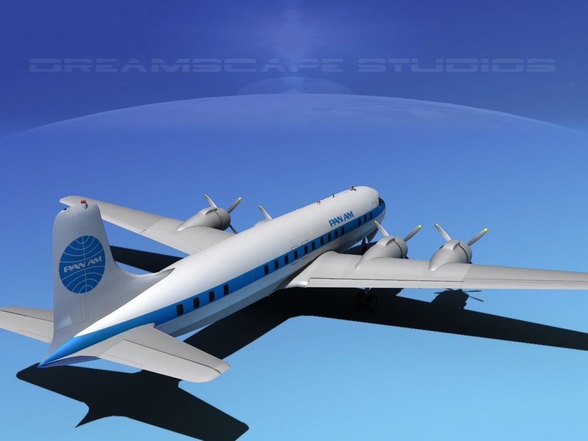 Douglas DC-7C Pan Am 2 3D model_7