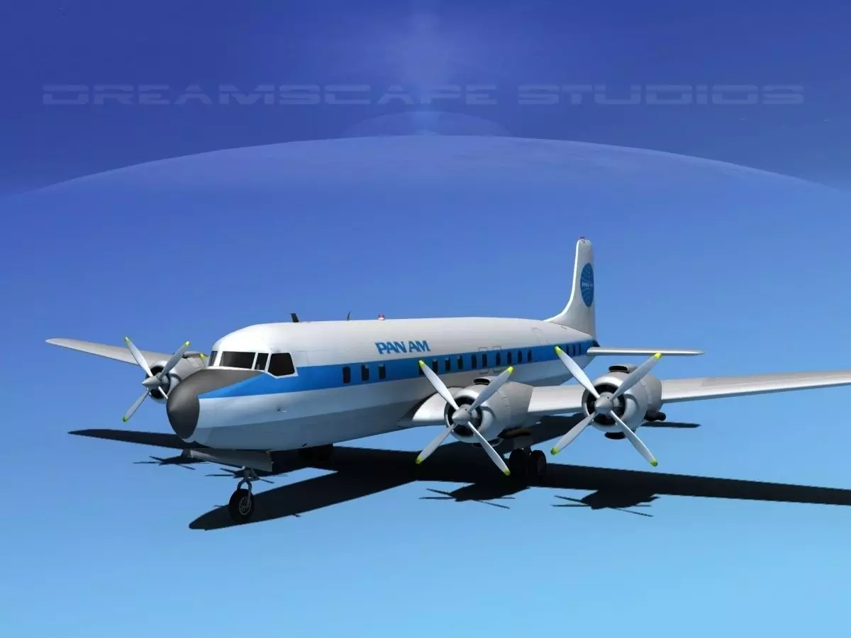 Douglas DC-7C Pan Am 2 3D model_0