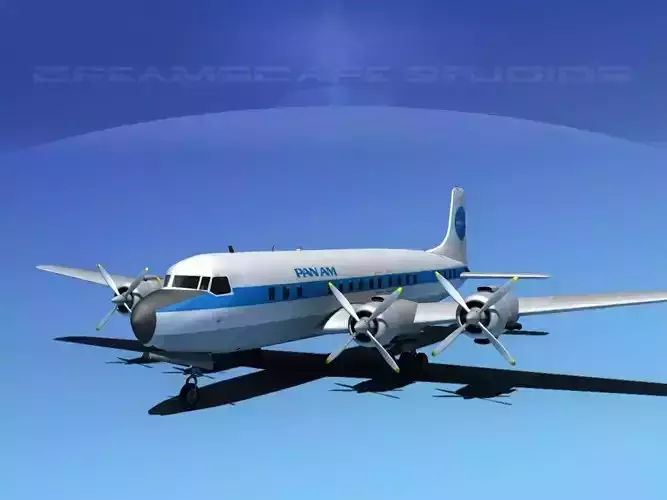 Douglas DC-7C Pan Am 2 3D model