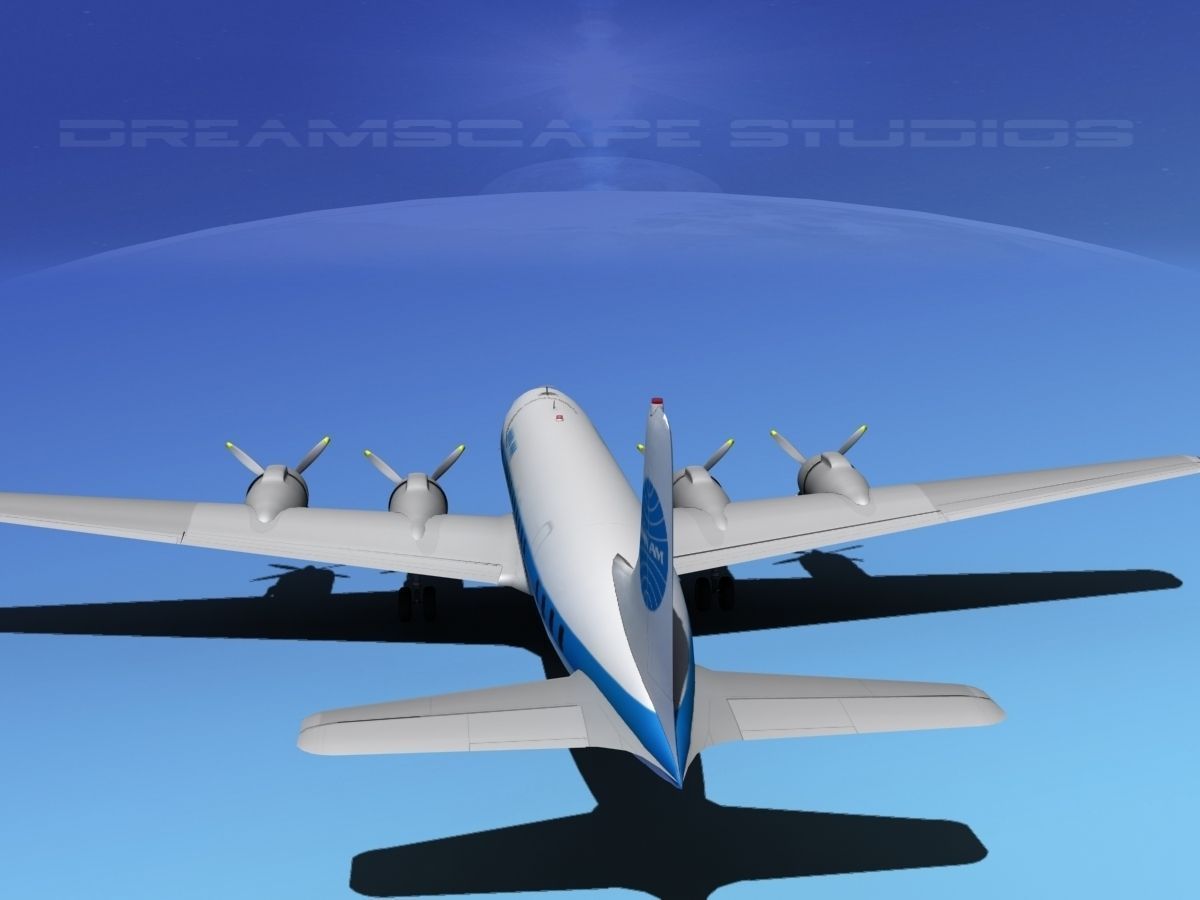 Douglas DC-7C Pan Am 2 3D model_6