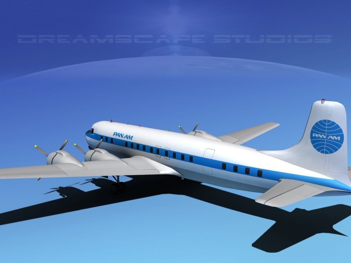 Douglas DC-7C Pan Am 2 3D model_5
