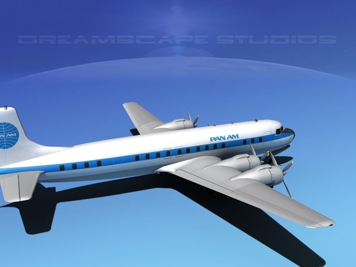 Douglas DC-7C Pan Am 2 3D model_8
