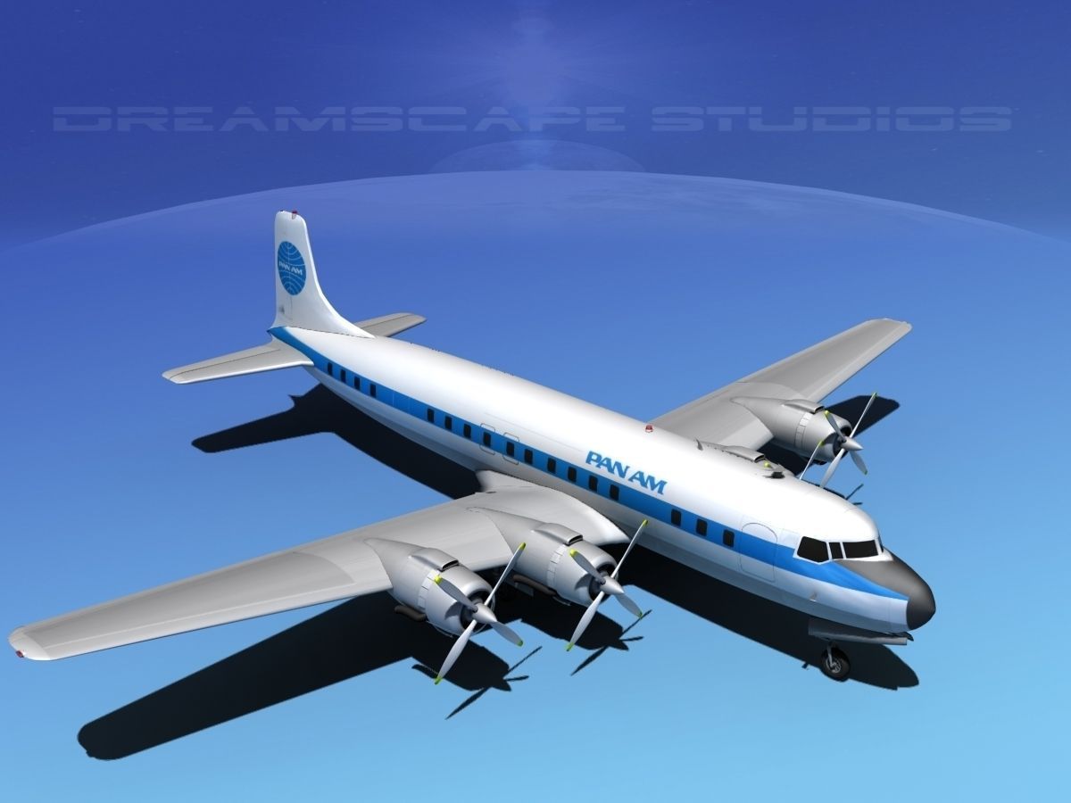 Douglas DC-7C Pan Am 2 3D model_10