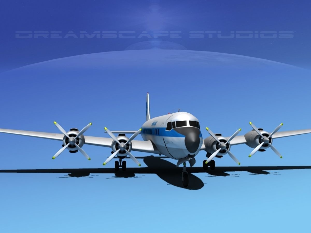 Douglas DC-7C Pan Am 2 3D model_1