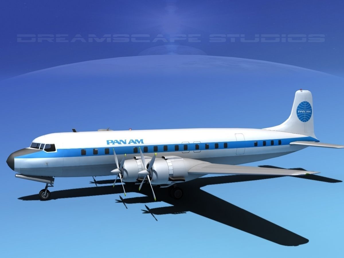 Douglas DC-7C Pan Am 2 3D model_3