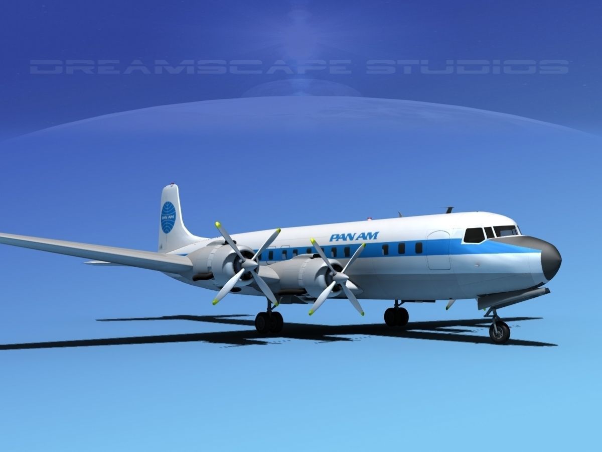 Douglas DC-7C Pan Am 2 3D model_2