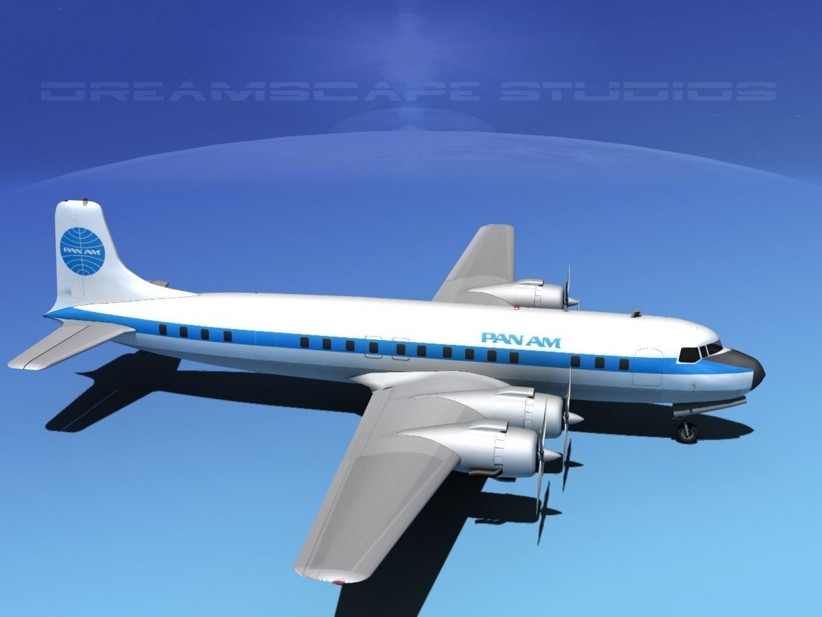 Douglas DC-7C Pan Am 2 3D model_9
