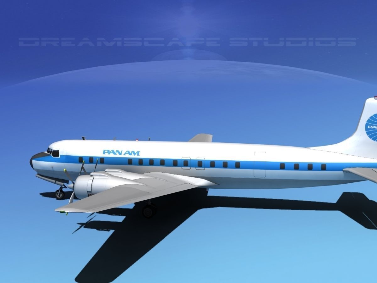 Douglas DC-7C Pan Am 2 3D model_4