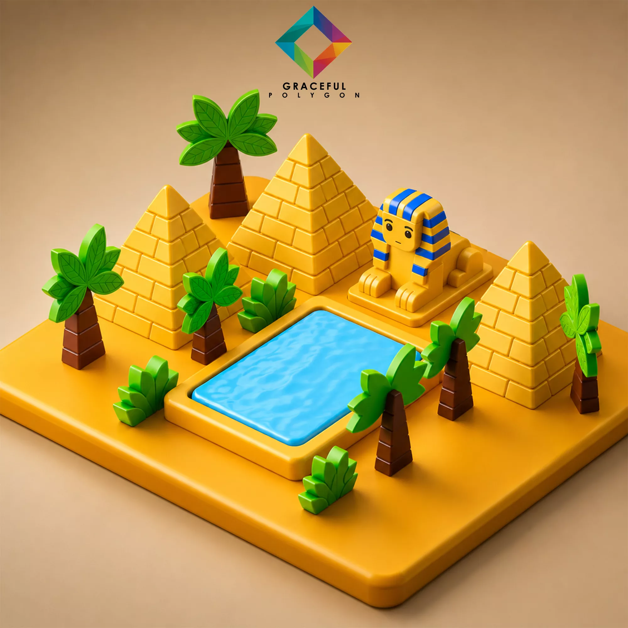 EGYPTIAN OASIS FOR KIDS 3D print model