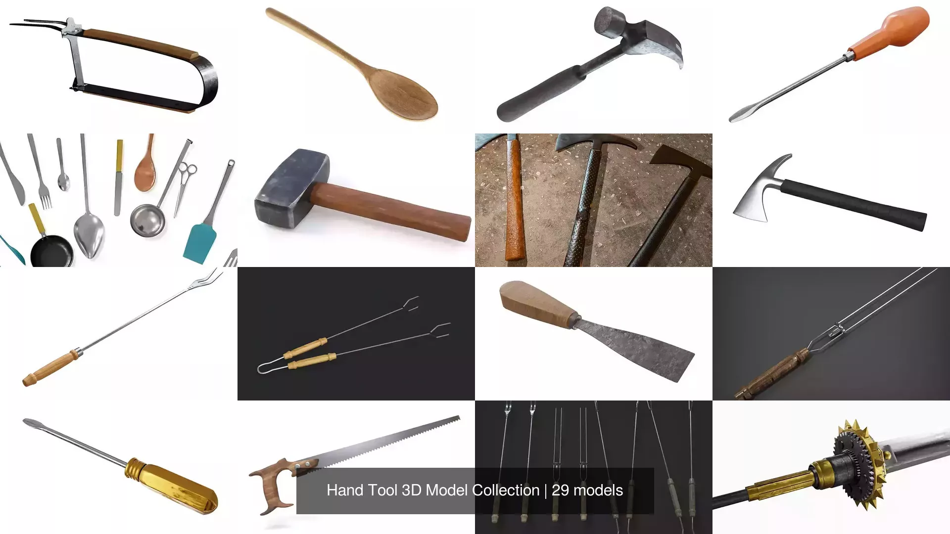 Hand Tool 3D Model Collection 3D Model Pack