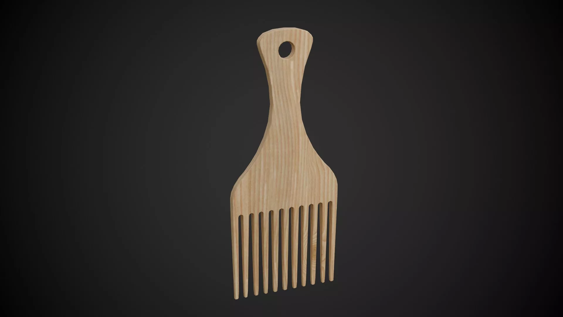 Bamboo Comb Low-poly 3D model
