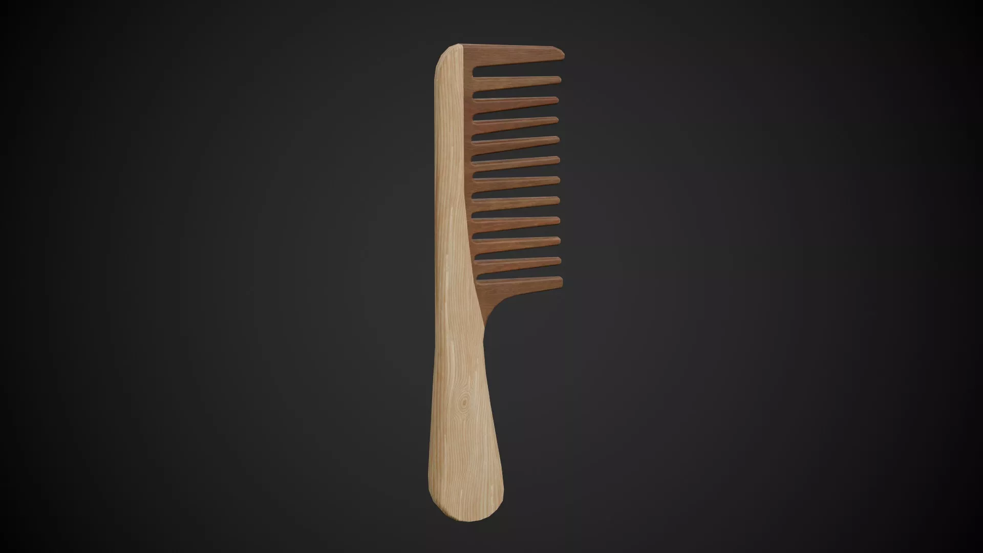 Detangling Comb Low-poly 3D model