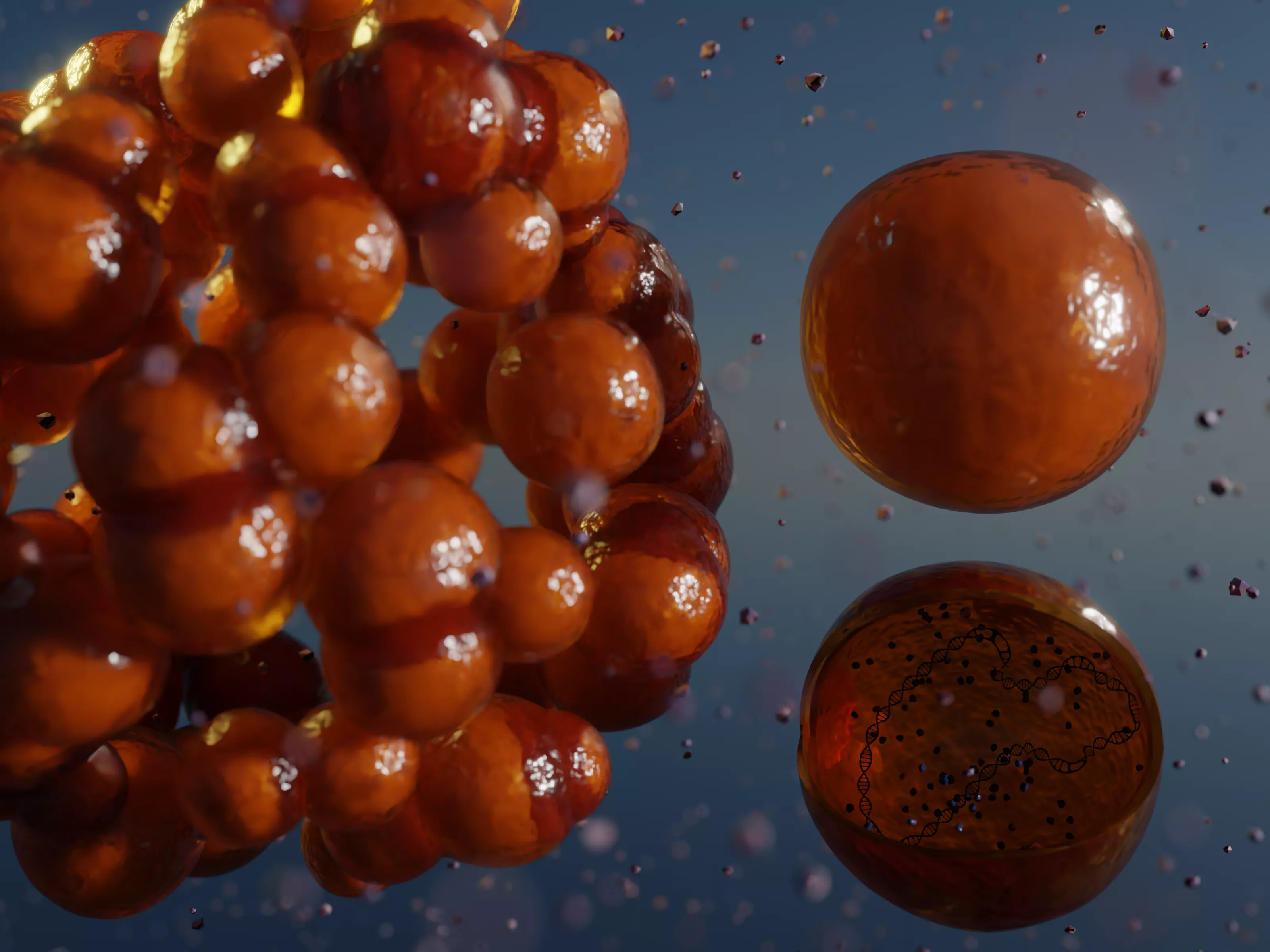 Staphylococcus aureus - Microscopic Medical Asset 3D model