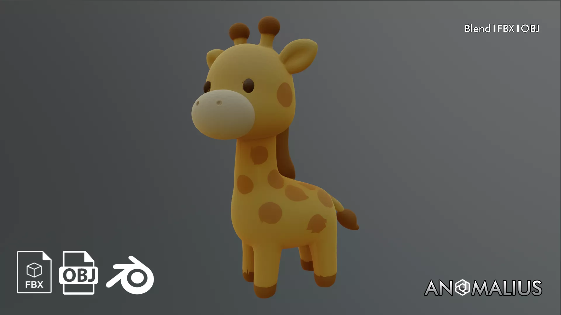 cute giraffe Free 3D model