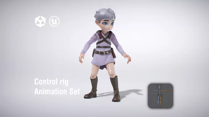 Young Adventurer with Tunic and Boots low poly 3d model