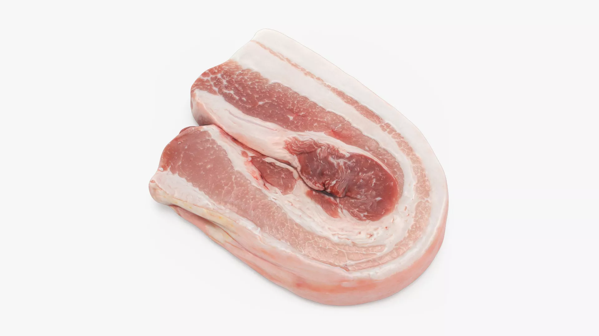 Raw Pork Belly 01 Low-poly 3D model